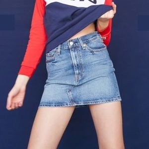 Levi’s Deconstructed Denim Mini Skirt